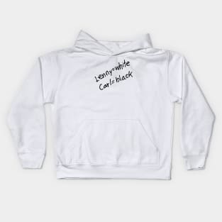 Lenny = White, Carl = Black (Homer, Tattoo) Kids Hoodie